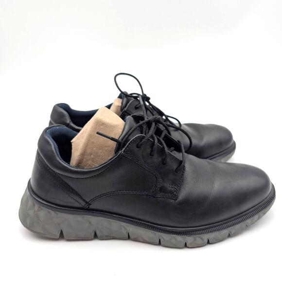 Johnston & Murphy Connor Plain Toe Derby Shoes Men's Black Size US8M EU41 - Picture 3 of 10